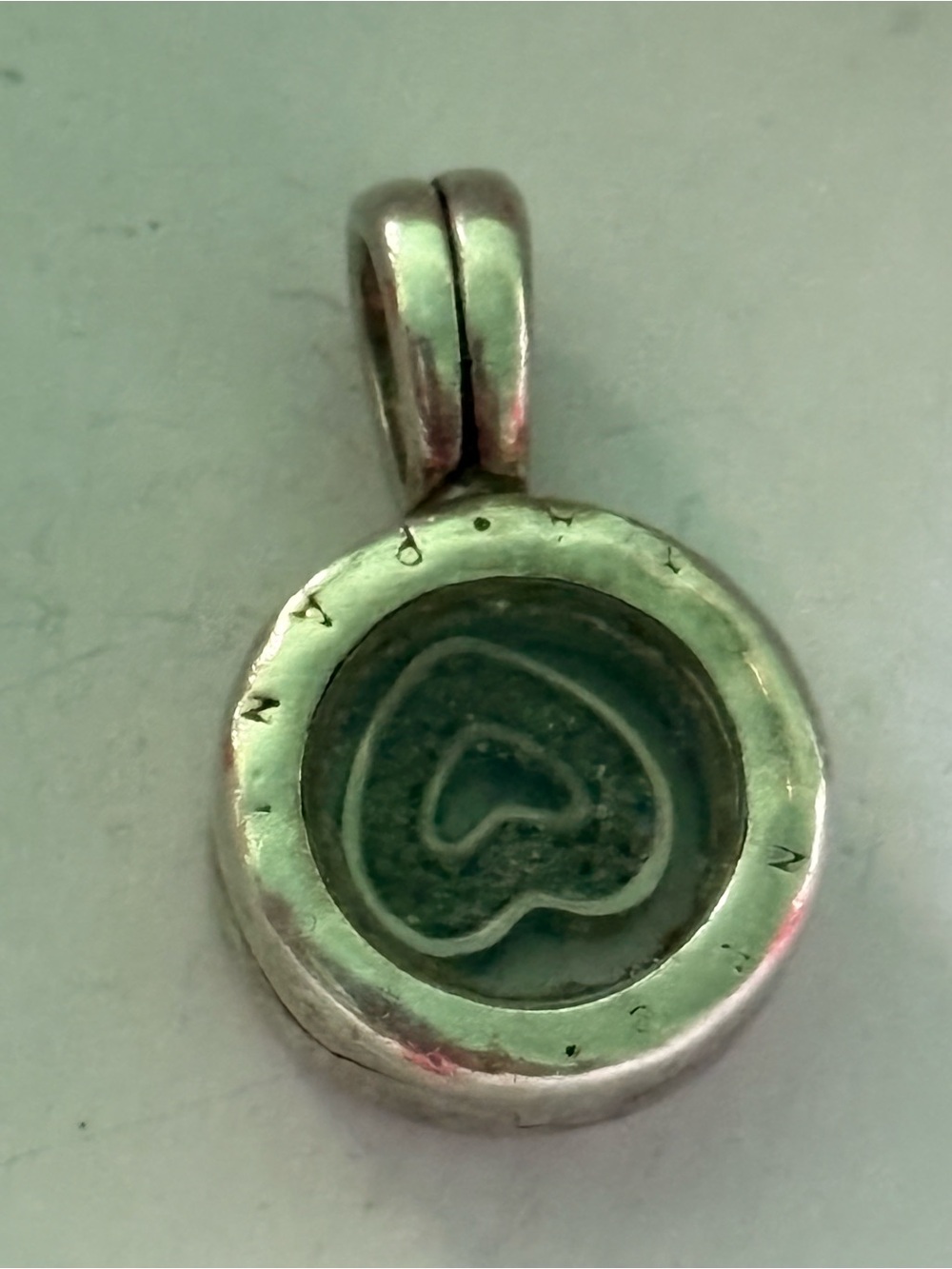 Pandora Silver Round Pendant with charm